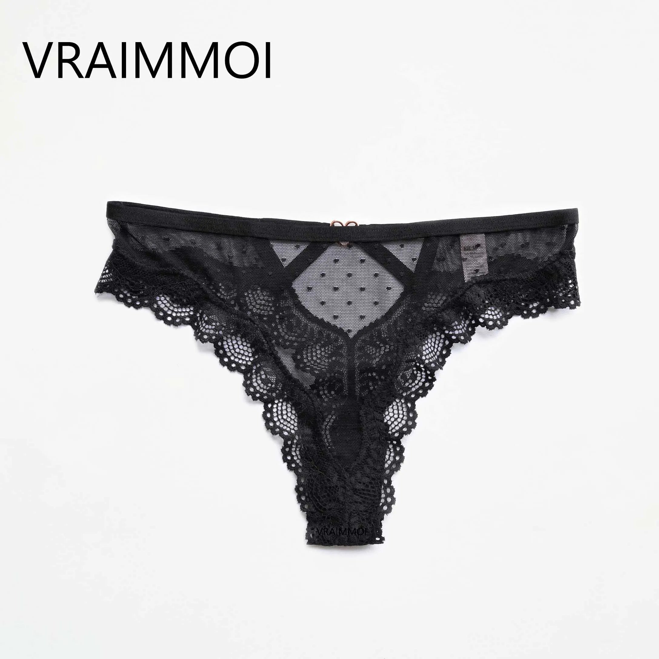 Sexy Lace Panties Women Transparent Low Waist Underpant Hollow Out Thong Female Seamless G-String Women Underwear Lingerie