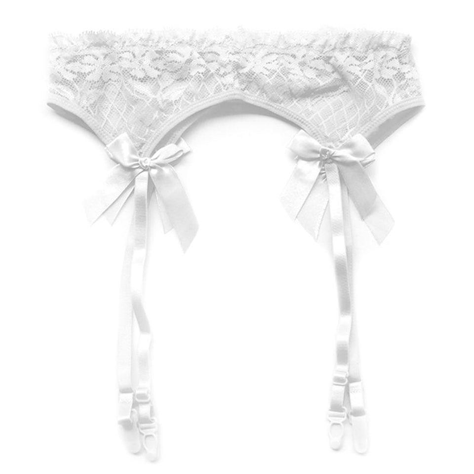 Sheer Lace Ligas Sexy Top Thigh Highs Garter Belt Stockings Bondage Lingerie Garter Belt Suspender Set