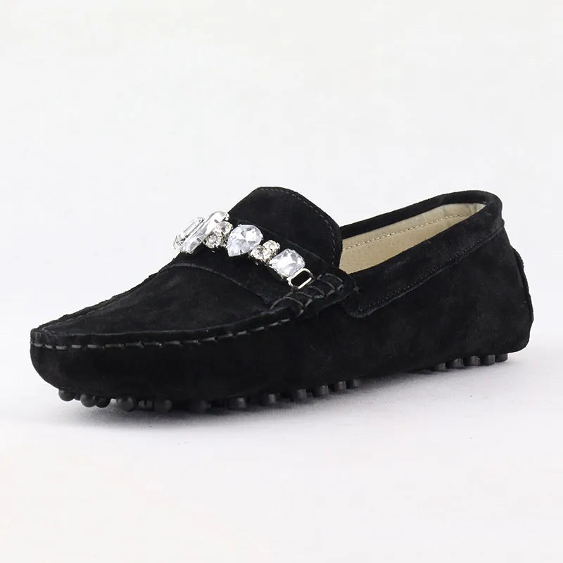 Shoes Woman Genuine Leather Women Flat Shoes Slip On Casual Loafers Soft Moccasins Women Shoes Flats Female Driving Shoes
