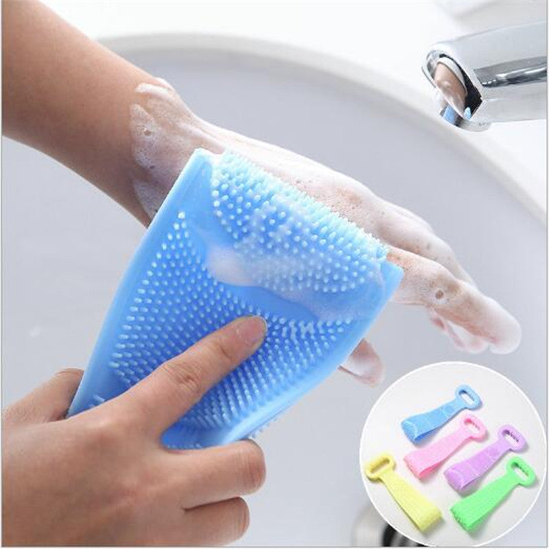 Silicone Brushes Bath Towels Rubbing Back Mud Peeling Body Medical Massage Shower Magic Brush Flexible Scrubber Skin Cleaning