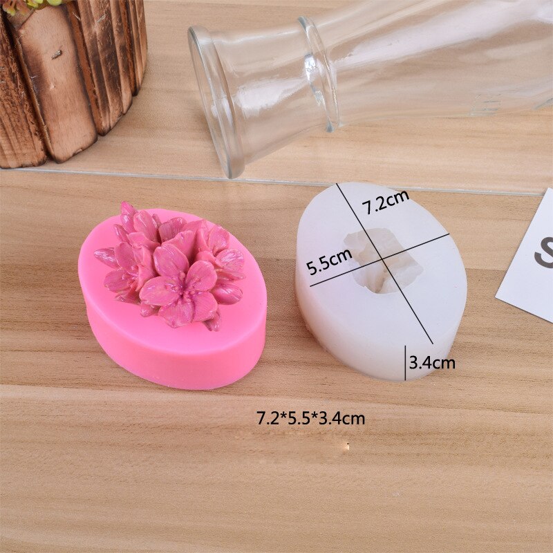 Silicone Soap Mold For Making Rose Flower Fondant 3D Diy Form Handmade Cake Decorating Sugarcraft Moulds Silicon Mold Tools