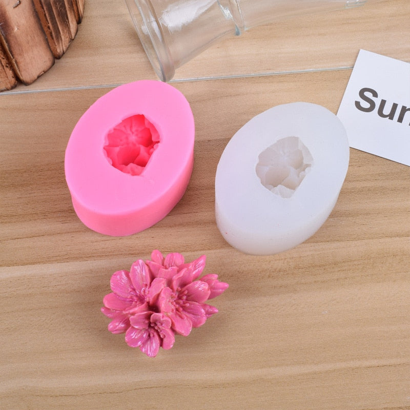 Silicone Soap Mold For Making Rose Flower Fondant 3D Diy Form Handmade Cake Decorating Sugarcraft Moulds Silicon Mold Tools