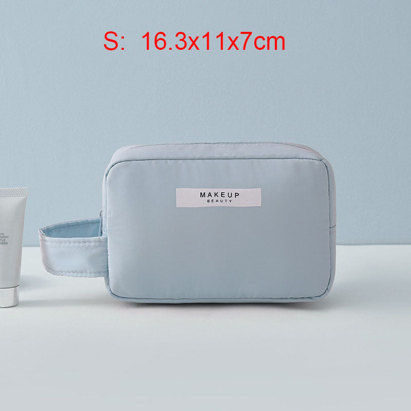 Simple Grils Travel Waterproof Beautician Makeup Bag Soft Cloth And Comfortable Women Toiletry Cosmetic Bag Organizer Handbag