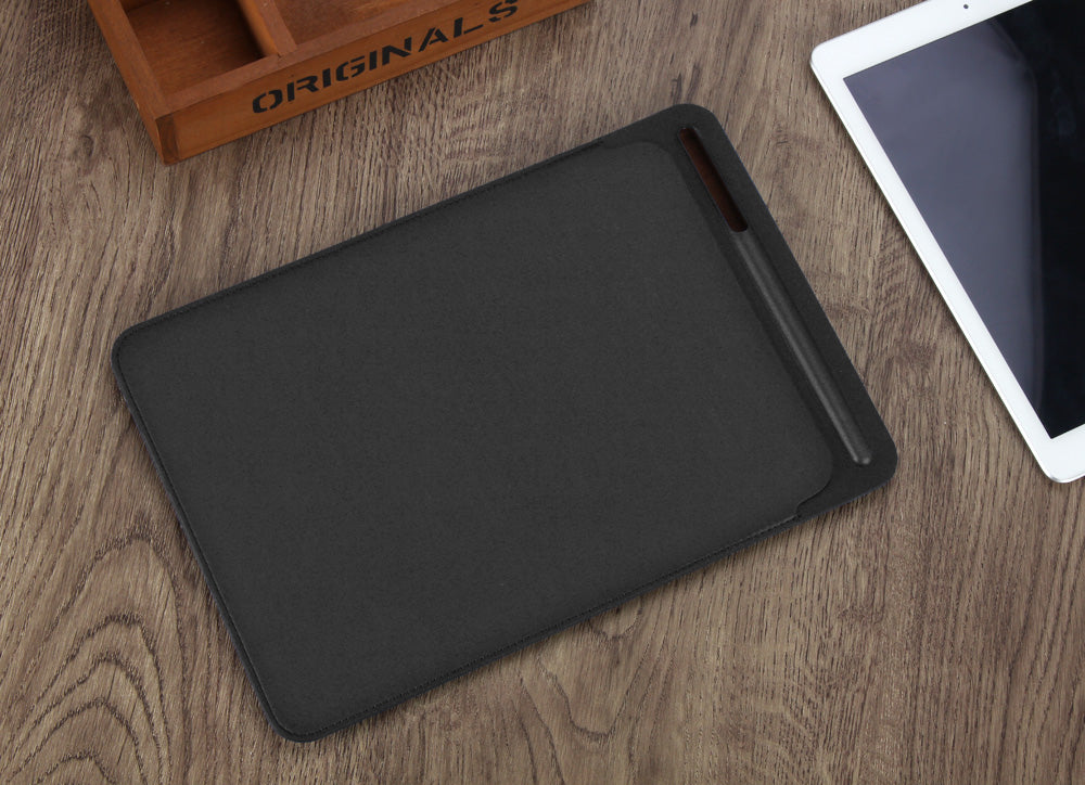 Sleeve For Ipad Air Pro 9.7 10.5 11 Inch, Zvrua New Premium Pu Leather Sleeve Case Pouch Bag Cover With Pencil Slot