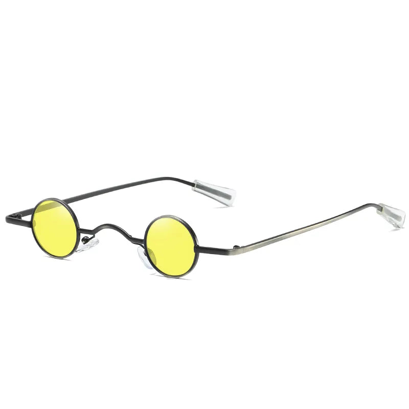 Small Round Sunglasses Women Retro Trending Wide Bridge Brand Designer Punk Sun Glasses Steampunk Vintage Goggles Black Shades
