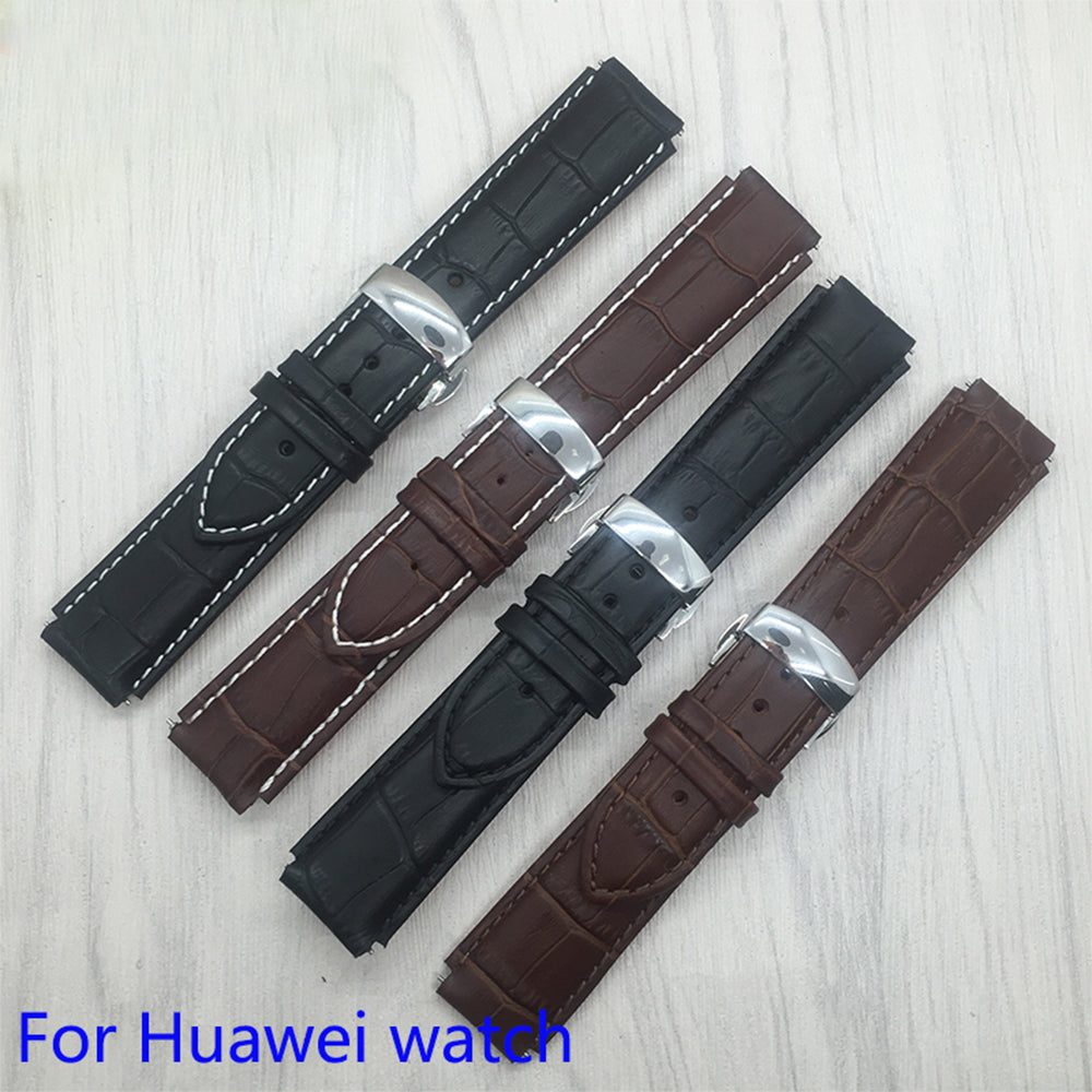 Smart Watchband 22X18Mm Quality Genuine Leather Strap For Huawei Watch Quick Release Replacement Leather Watch Bands