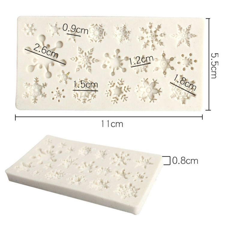 Snowflake Shaped 3D Silicon Chocolate Jelly Candy Cake Bakeware Mold Diy Pastry Bar Ice Block Soap Mould Baking Tools