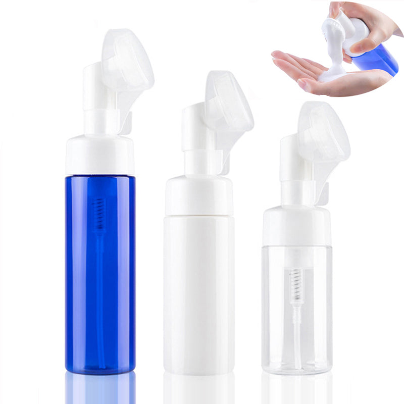 Soap Foaming Bottle Facial Cleanser Foam Maker Bottle With Silicone Clean Brush  Portable Facewashing Mousse Foam Bottles