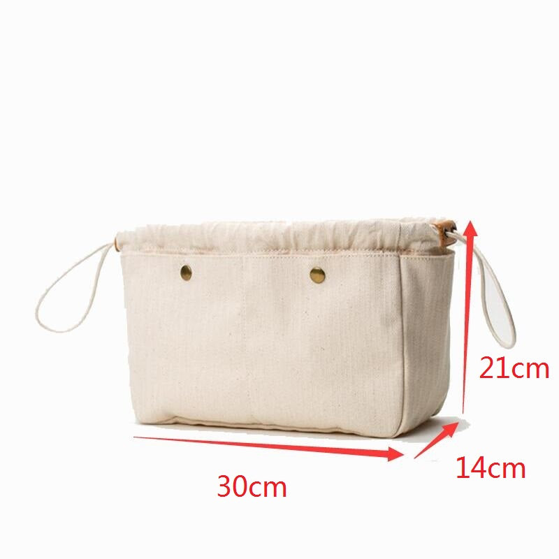 Soft Canvas Handbag Organizers Purse Liner Bag, Sturdy Purse Insert Organizer Bag Fit For Designer Brand Large Capacity Tote Bag