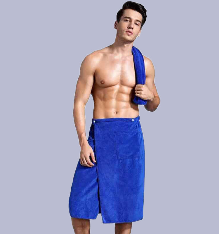 Soft Man Wearable Bath Towel With Pocket Magic Mircofiber Soft Swimming Beach Towel Blanket Toalla De Playa  70*140Cm