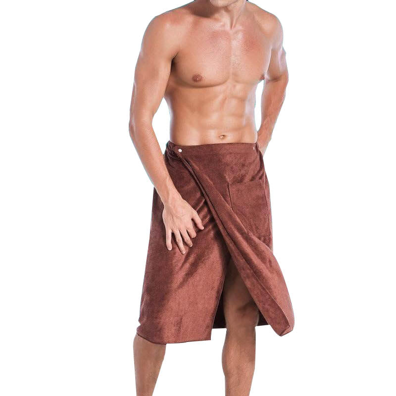 Soft Man Wearable Bath Towel With Pocket Magic Mircofiber Soft Swimming Beach Towel Blanket Toalla De Playa  70*140Cm