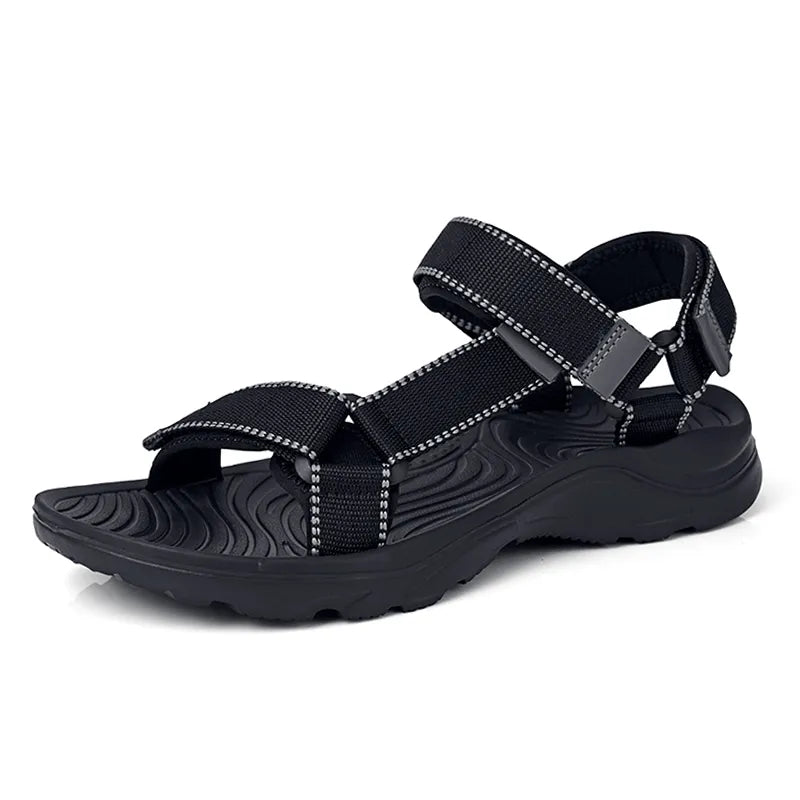 Summer Casual Breathable Black Mens Sandals Open Shoes Men Beach Sandalias Hombre Sandal Man Sandles Mens Gladiator Plus Size 48