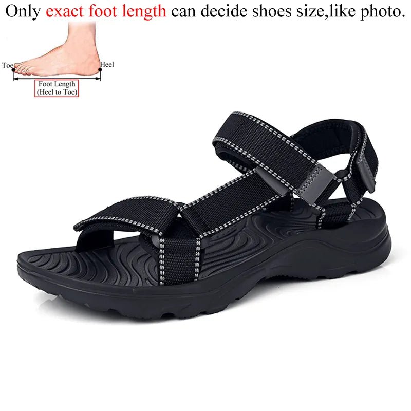 Summer Casual Breathable Black Mens Sandals Open Shoes Men Beach Sandalias Hombre Sandal Man Sandles Mens Gladiator Plus Size 48