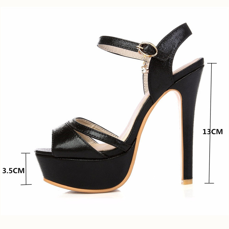 Summer Women Sandals Platform Fashion Gladiator Sandal High Heel Luxury Gold Silver Black Sexy Wedding Shoes Ladies Large Size