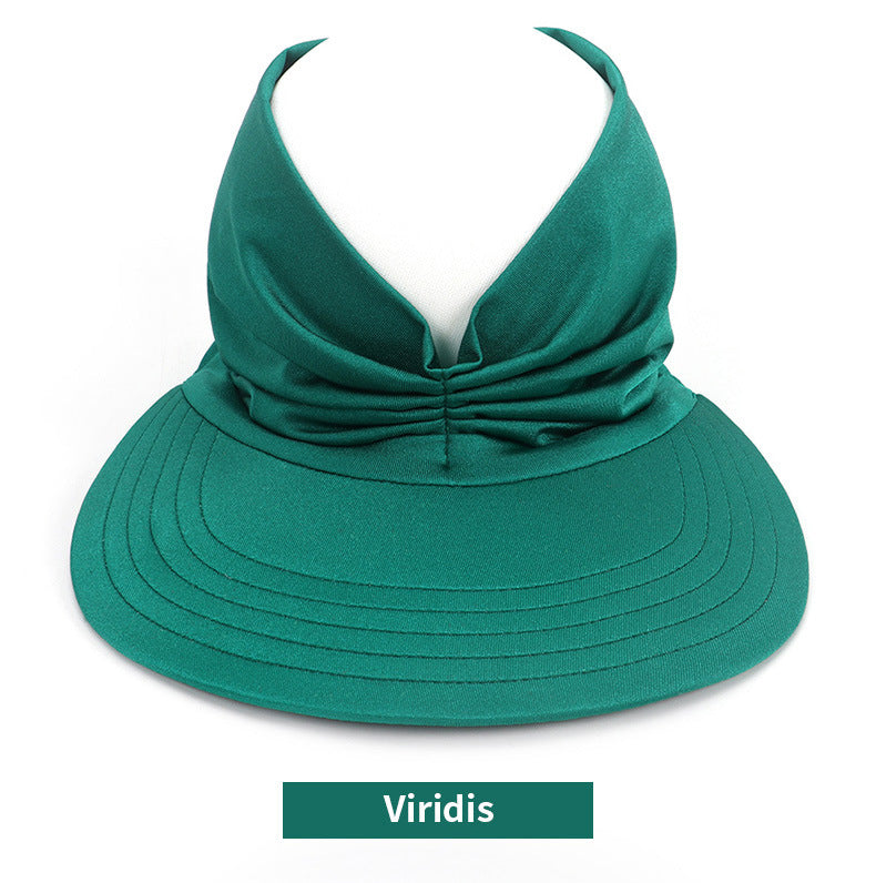 Summer Women Sun Hat Female Elastic Hollow Cap Adult Sun Protection Oversized Brim Sunhat Anti-Ultraviolet Elastic Hat For Women