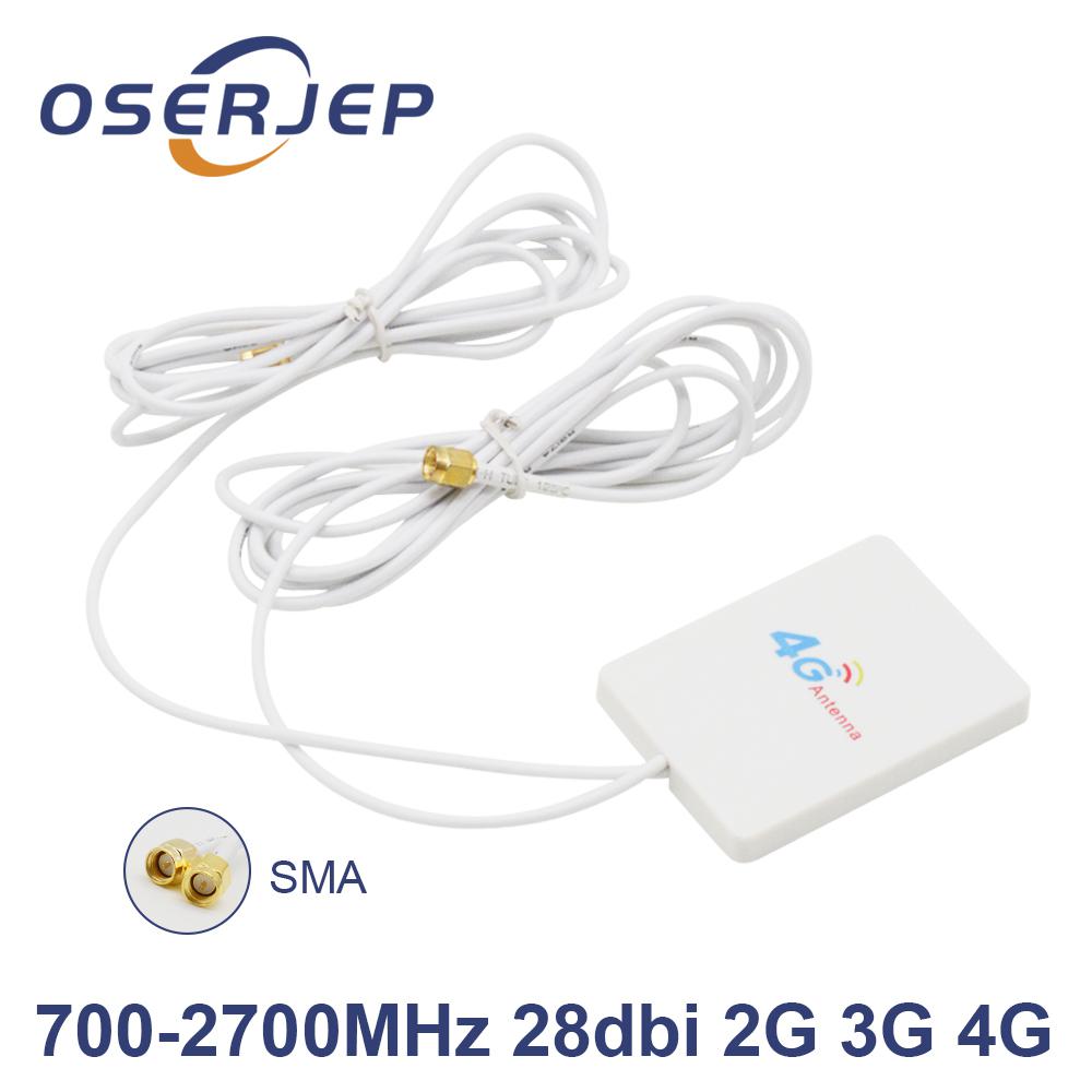 Ts9 Crc9 Sma Connector 4G Lte Pannel Antenna Dual Slider Connector For Huawei 3G 4G Lte Router Modem Aerial 3 Meters Wire