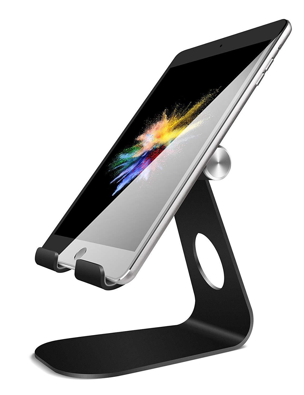 Tablet Stand Adjustable,Aluminum Desktop Stand Holder Dock Compatible 4-13 Inch Tablet For Ipad 9.7,10.5,12.9,Kindle,Nexus