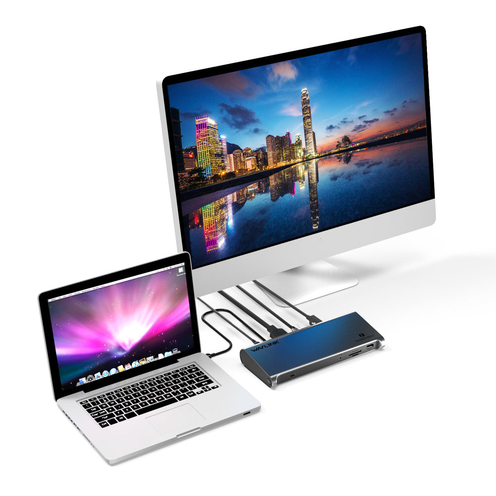 Thunderbolt 3 4K Display Docking Station Usb C 4K Displayport Power Delivery Gigabit Ethernet For Macbook Pro [Intel Certified ]