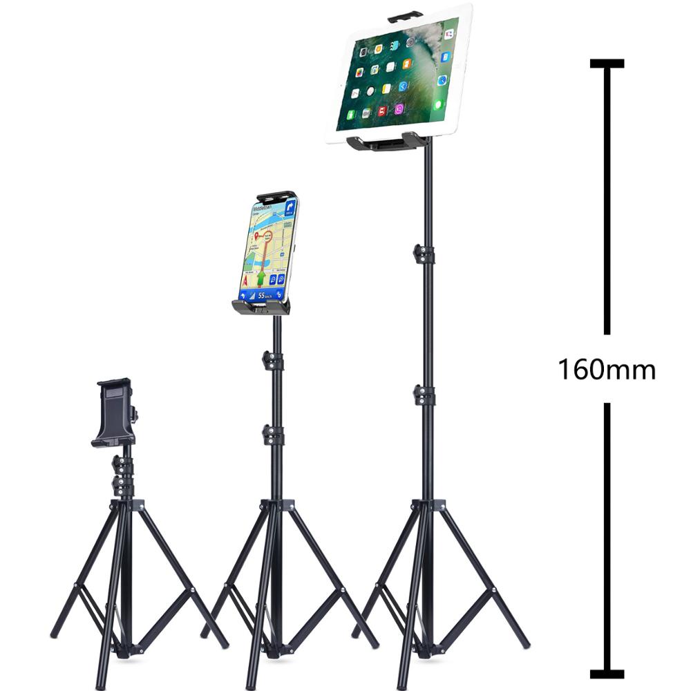 Tripod Floor Stand For Ipad Pro 12.9 Air 2 3 4 20 To 50 Inch Adjustable Tablet Mount For Iphone 12 Mini Pro Promax Mobile Phone