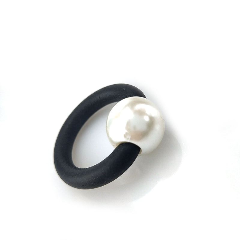 Ukebay 2020 New Pearl Rings Fashion Rubber Jewelry Elasticity Ring Women Body Accessories Simple Handmade Jewellery Wholesale