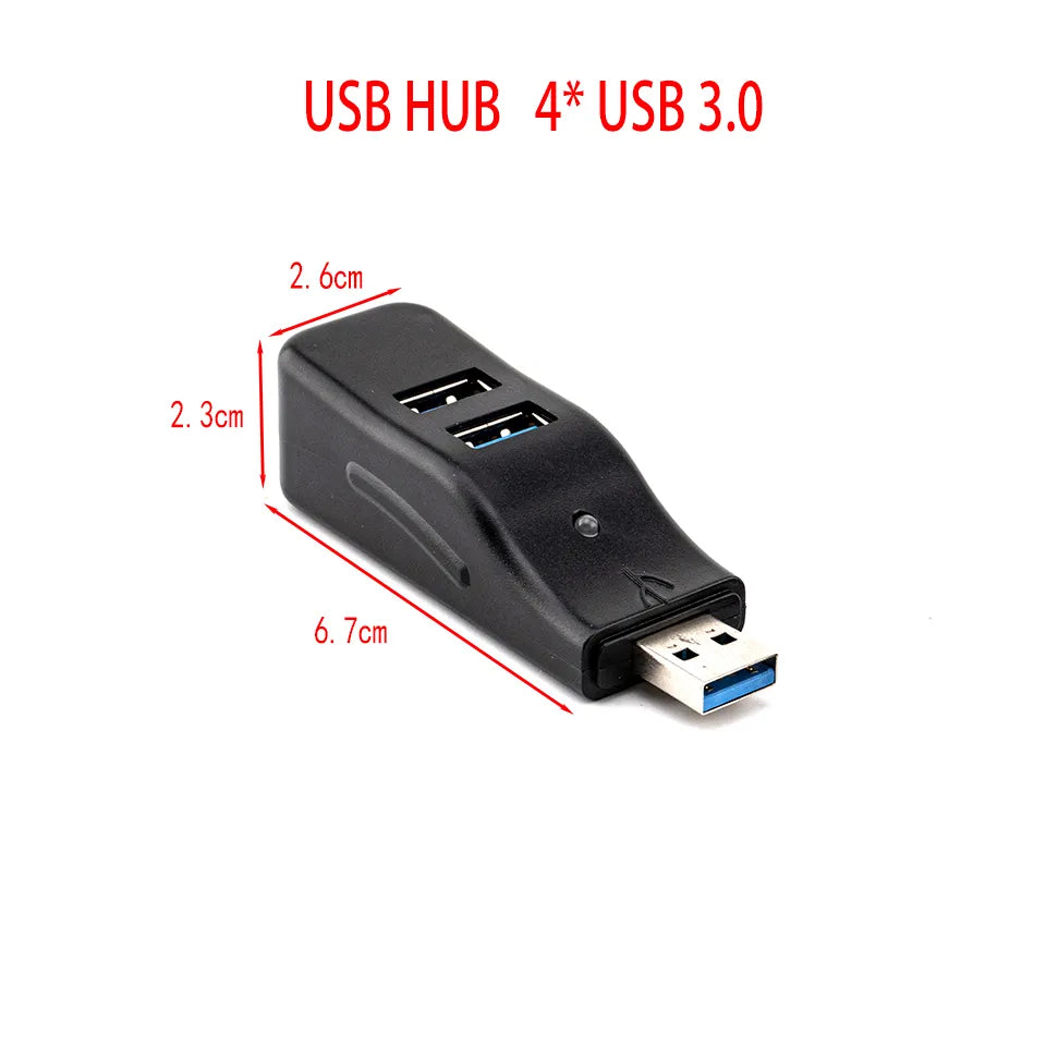 Usb Hub 3.0 2.0 Adapter For Laptop Pc High Speed Usb 3.0 Hub External 4 Ports Adapter Splitter Usb Expander Computer Accessories