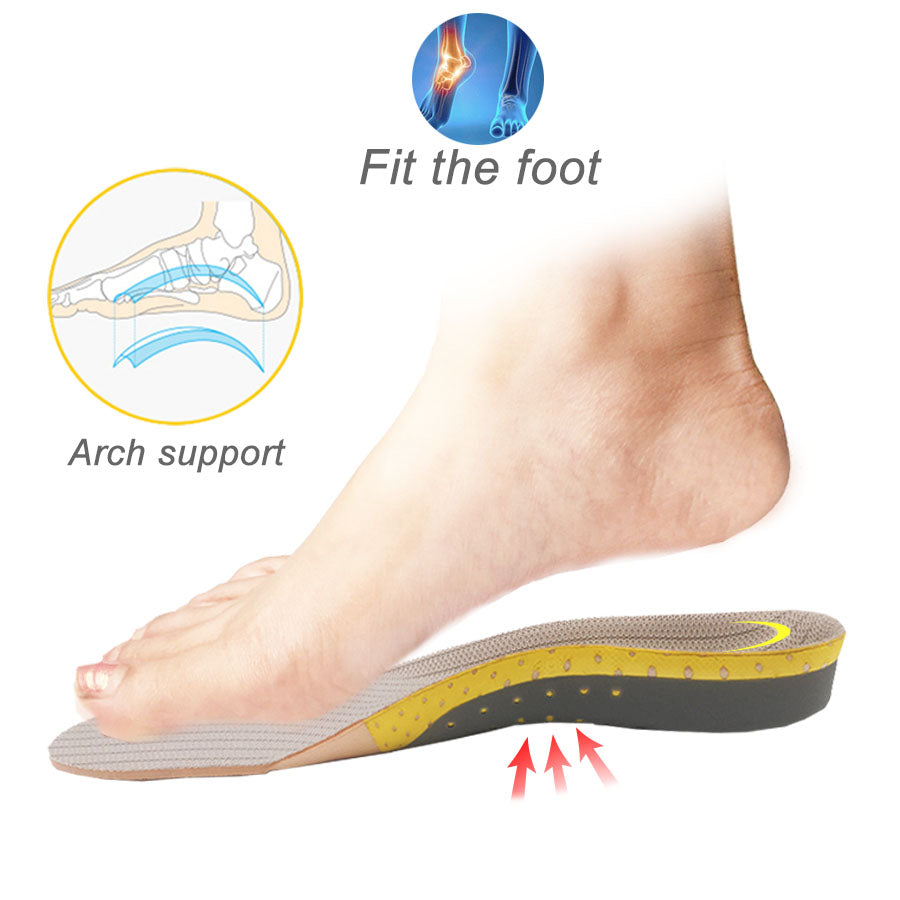 Vaipcow Pvc Orthopedic Insoles Orthotics Insole For Flat Foot 3D Arch Support Health Sole Pad For Plantar Fasciitis Feet Care