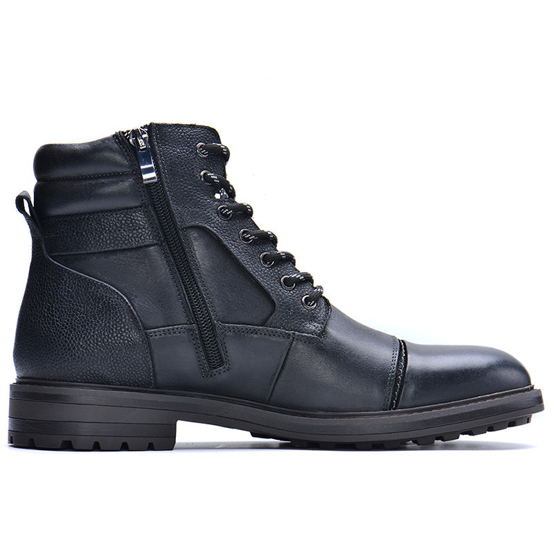 Vryheid High Quality Men Boots Genuine Leather Autumn Winter High Top Shoes Business Casual British Ankle Boots Big Size 7.5-13
