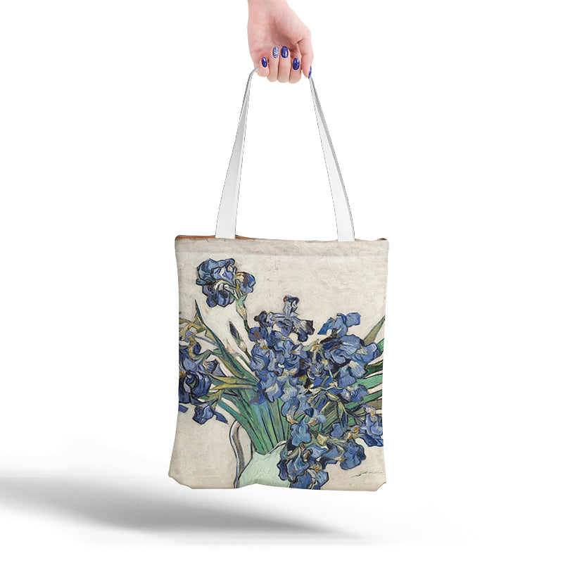 Van Gogh Oil Painting Printed Shopping Bag Portable High Quality Eco Reusable Tote Handbag Lightweight Shoulder Bags