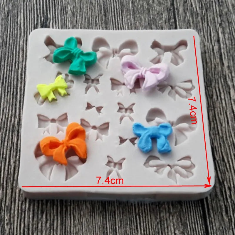 Various Sizes Bow Silicone Mold Fondant Mould Cake Decorating Tools Chocolate Gumpaste Molds, Sugarcraft, Kitchen Accessories
