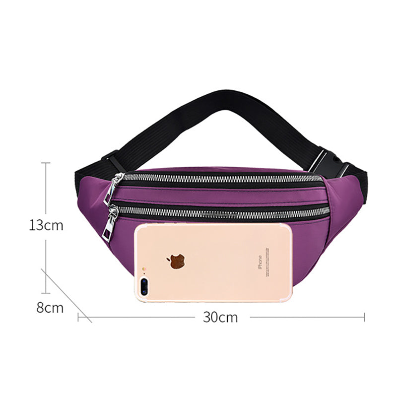 Waist Bag Women Fanny Pack Oxford Female Hip Bum Bag Men Banana Bag Women`S Belt Pocket Ladies Belly Money Pouch Fashion Purse