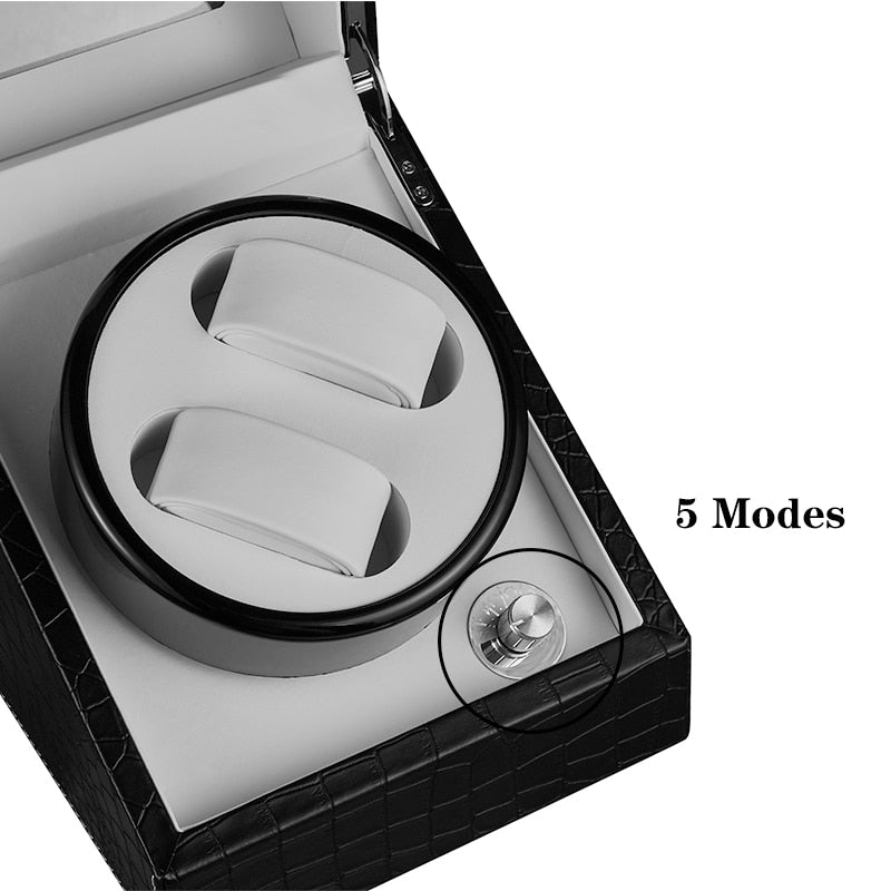 Watch Winder Winding Display Organizer Jewelry Storage Box Case Holder Motor Shaker Pu Leather Automatic Silent Mechanical