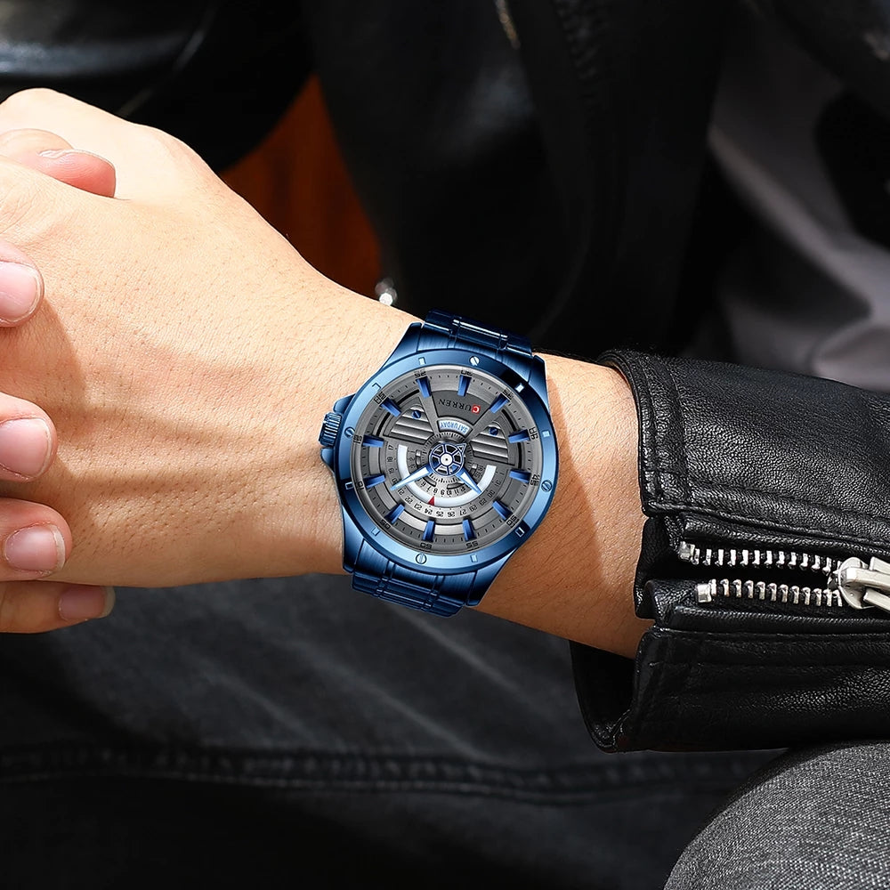 Watches Mens 2020 Curren New Fashion Quartz Stainless Steel Watch Date And Week Clock Male Creative Wristwatch