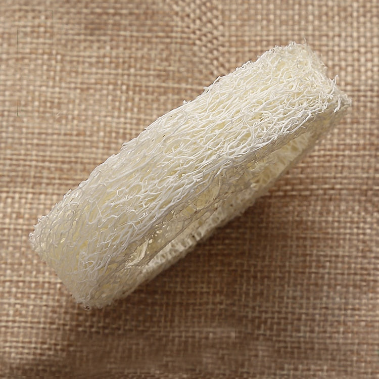 Wholesale 100Pcs Natural Loofah Luffa Loofa Slices Handmade Loofah Soap Box Tray Tools Cleanner Sponge Facial Soap Holder
