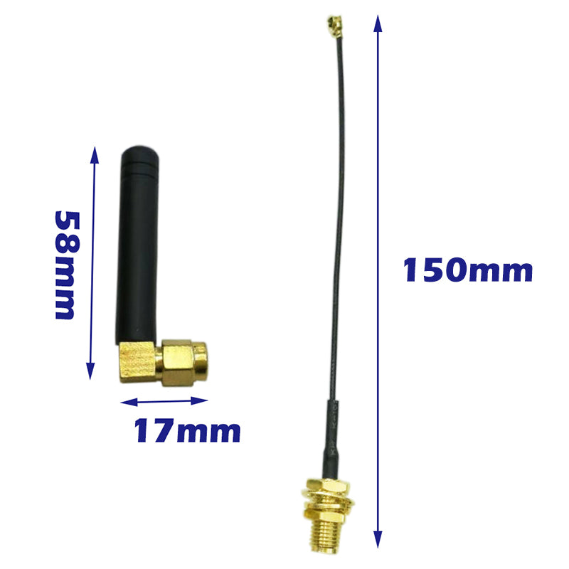 Wifi Antenna 3Dbi Rubber Aerial+Ipx To Sma Female Extension Cord 15Cm Omni For Signal Booster Zigbee Itx Moterbord Modem Router