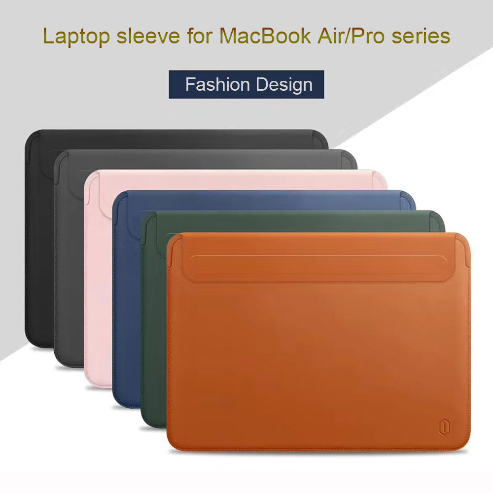 Wiwu Laptop Sleeve Case For Macbook Air 13 M2 A2681 Ultra-Thin Leather Notebook Case For Macbook Pro 16 14 Waterproof Laptop Bag