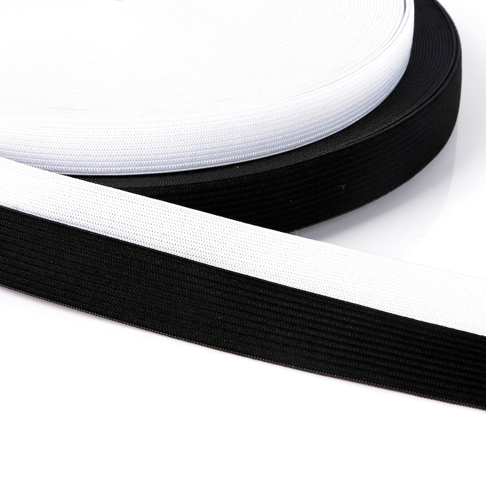 Width 0.6-5Cm 5Yard White Black Elastic Bands Spandex Ribbon Belt Trim For Sewing Short Skirt Trouse Garment Accessories