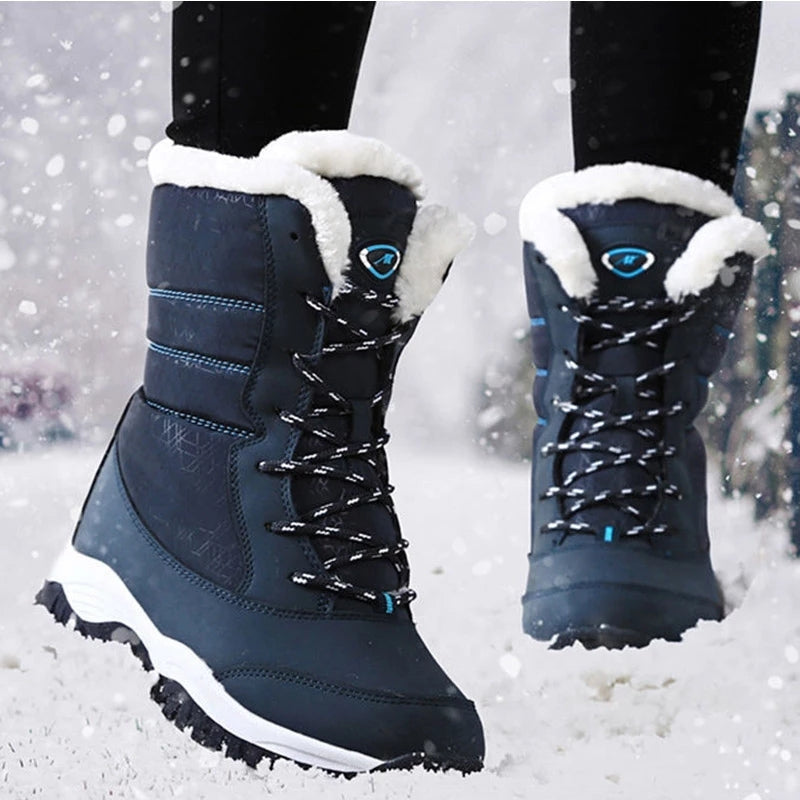 Women Boots Keep Warm Women Shoes Winter Warm Fur Snow Boots Plush Round Toe Ankle Boots Winter Platform Botas Mujer Booties