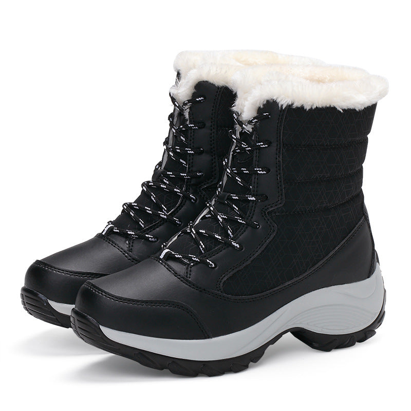 Women Boots Keep Warm Women Shoes Winter Warm Fur Snow Boots Plush Round Toe Ankle Boots Winter Platform Botas Mujer Booties