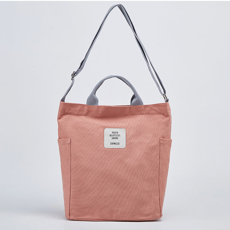 Women Canvas Shoulder Bag Casual Tote Eco Cotton Cloth Purse Zipper Messenger Crossbody Bags Quality Books Handbag Shopping Bag
