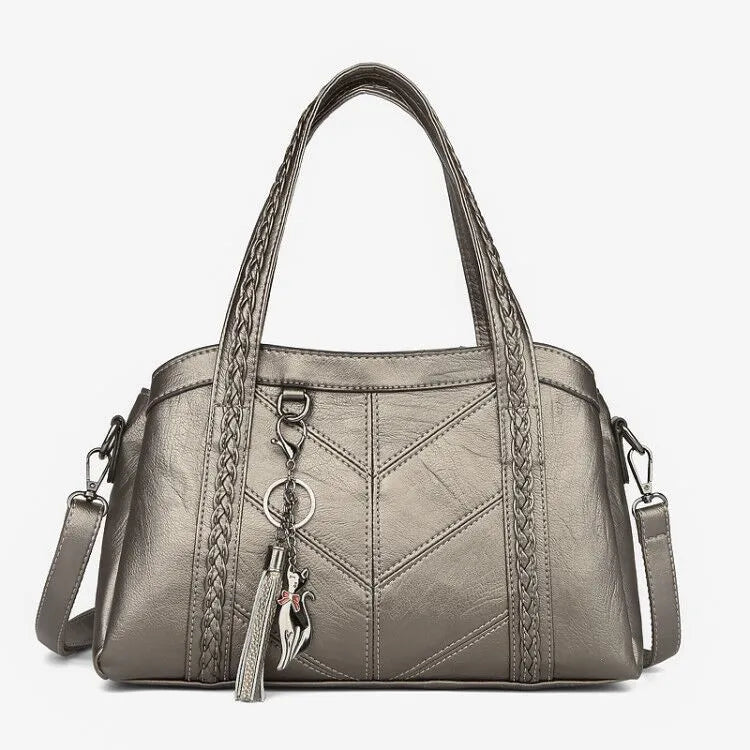 Women Casual Tote Bag Female Handbag Small Shoulder Bag For Women Tote Ladies Vintage Genuine Leather Crossbody Bag Sac A Main