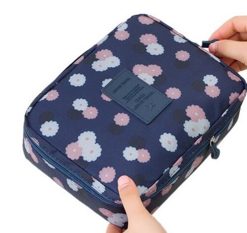 Women Cosmetic Bag Makeup Bag Case Make Up Organizer Toiletry Storage Neceser Rushed Floral Nylon Zipper New Travel Wash Pouch