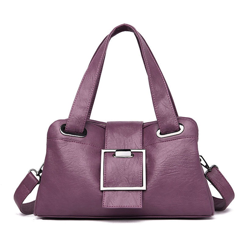 Women Leather Handbags Vintage Soft Leather Female Crossbody Shoulder Bags Designer Brand Ladies High Capacity Top-Handle Bags