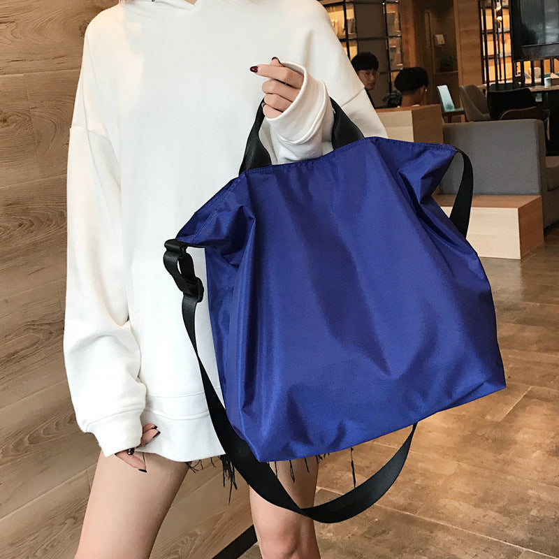 Women Nylon Shoulder Bag Large Capacity Waterproof Cloth Handbag Tote Solid Crossbody Bags Big Travel Bag Purse For Ladies