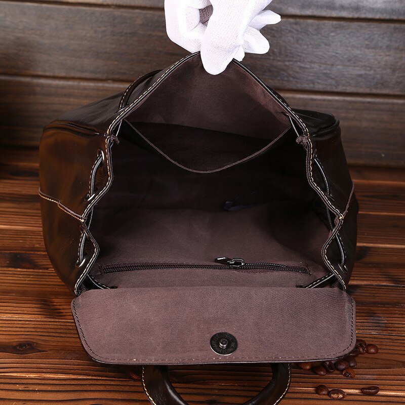 Women'S Cow Leather Casual Travel Backpack