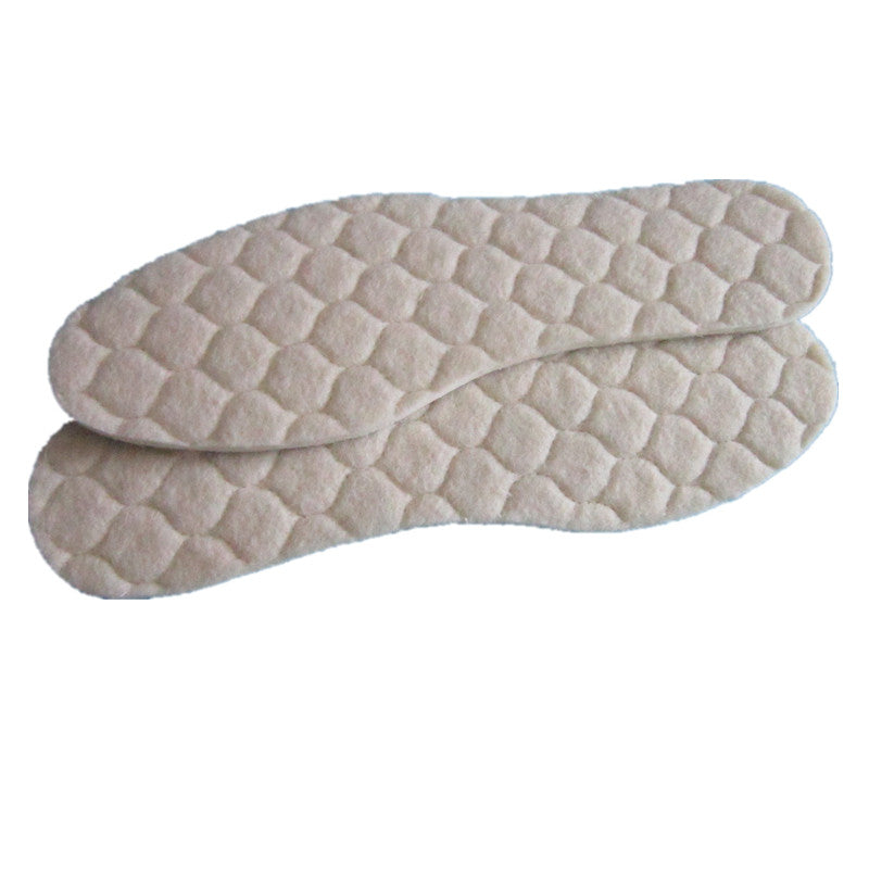 Wool Warm Shoes Insoles Thermal Insulation Shoe Pad Accessories Casual Shoes Keep Warm Massage Pattern Felt Fur Men Leosoxs
