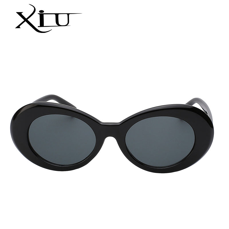Xiu Cateye Women Sunglasses Classic Retro Vintage Oval Sunglasses For Women Brand Designer Eeywear Top Quality Uv400 Oculos