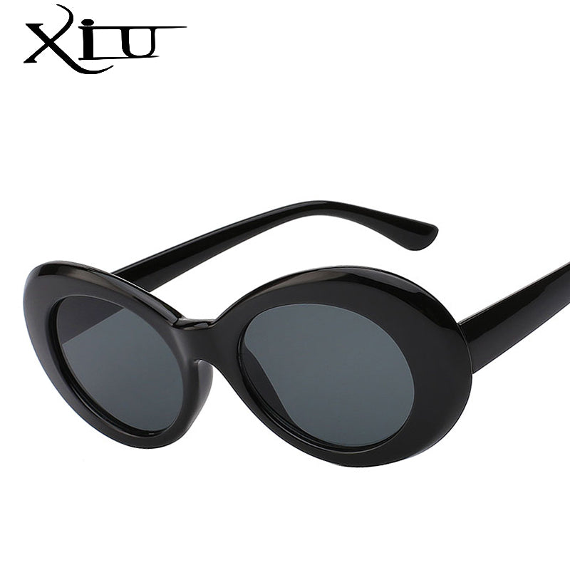 Xiu Cateye Women Sunglasses Classic Retro Vintage Oval Sunglasses For Women Brand Designer Eeywear Top Quality Uv400 Oculos