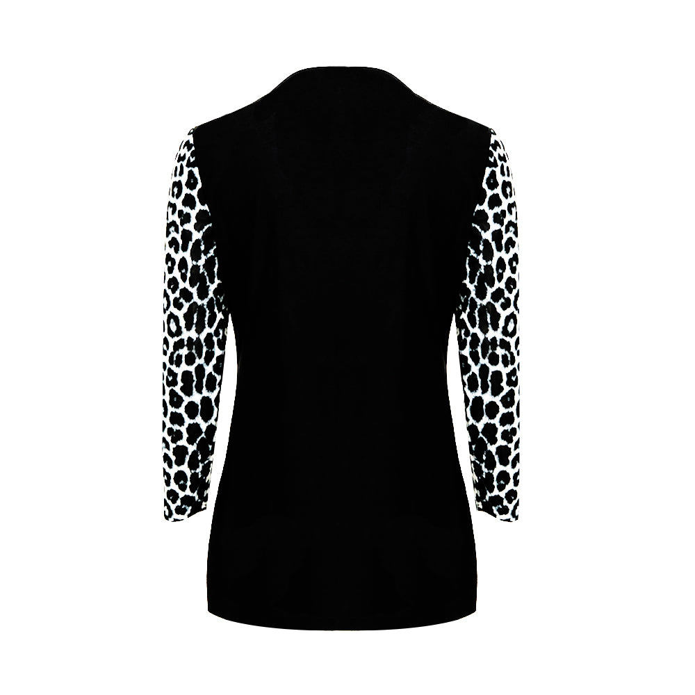 Ytl Women Chic Leopard Blouse For Work Plus Size Fashion Patchwork Slim Shirt Long Sleeve Autumn Spring Tunic Tops Blusas H414