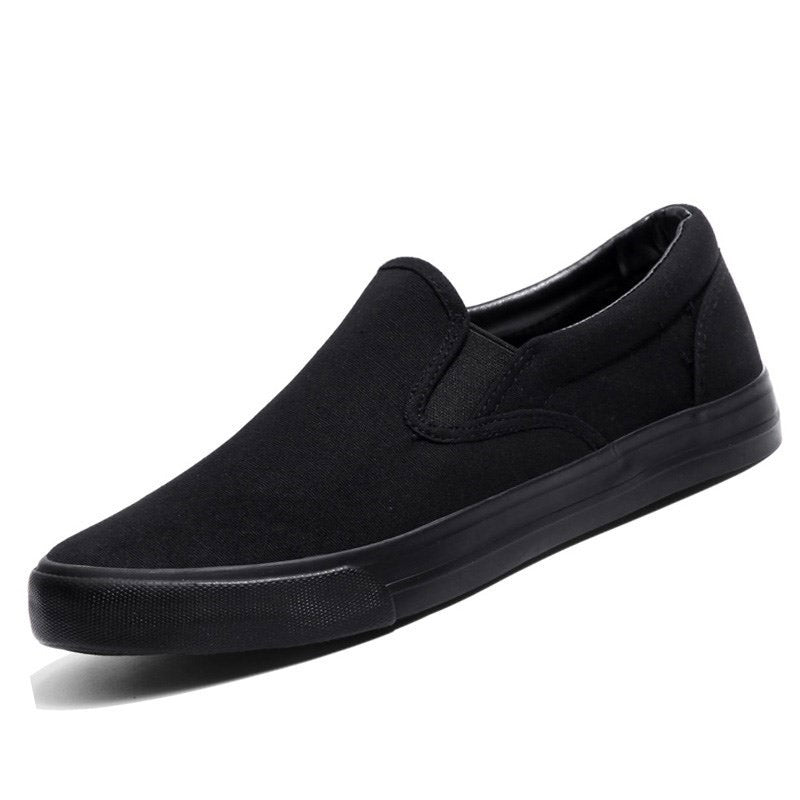 Yween Men Vulcanize Shoes Man Fashion Sneakers Leisure Platform Flats Student Shoes Slip-On Shoes Male Black Shoes