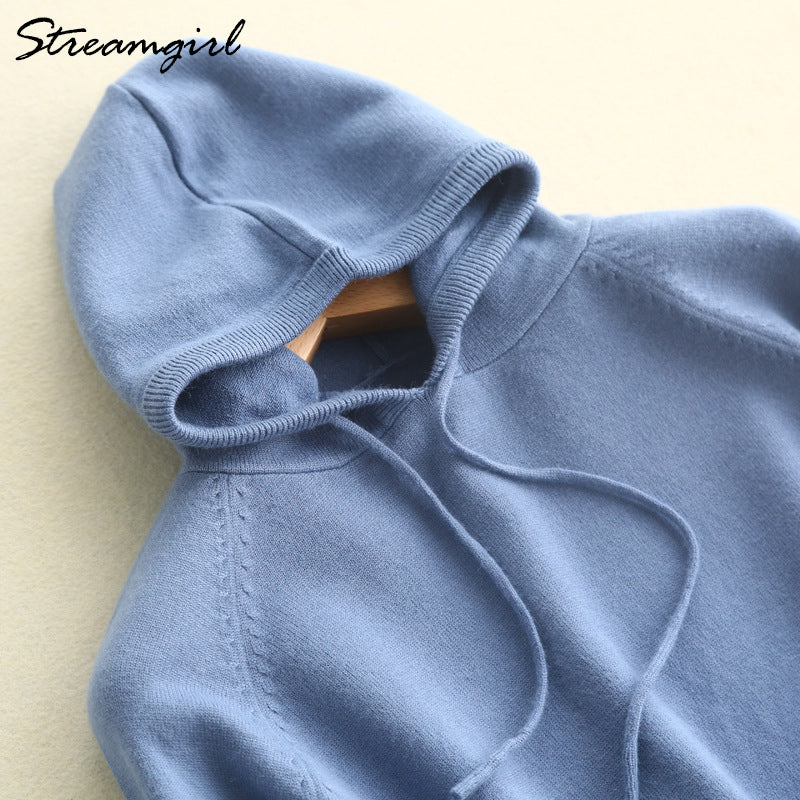 Yellow Hoodies Women Hooded Sweatshirt Femme Grande Taille Warm Pink Cashmere Hoodie Woman Womens Knitted Hoodie Sweatshirt